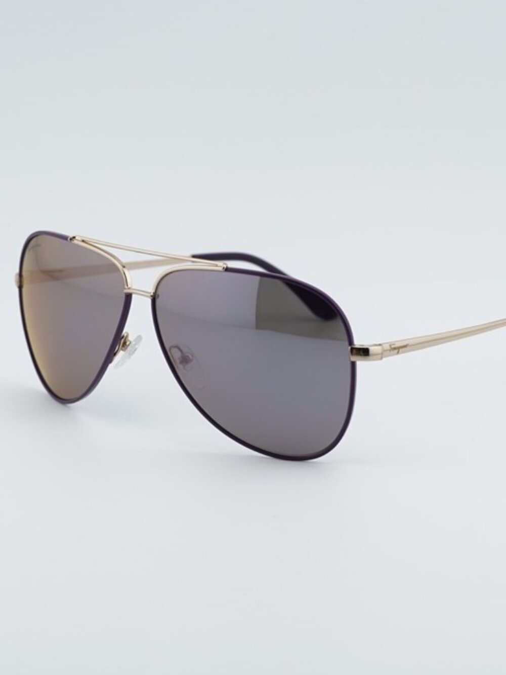 Salvatore Ferragamo SF131S 736 Sunglasses Gold / Black Aviator Frame